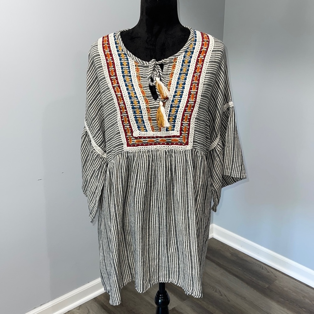 Boho style size XXL cotton top